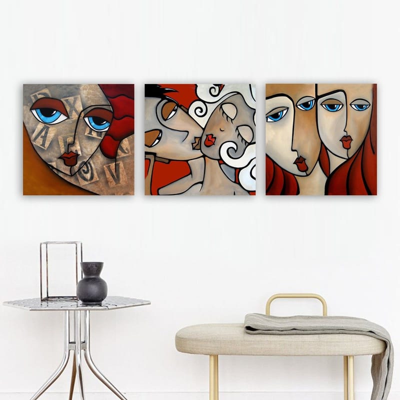 Dekorativ Canvastavla 3-Delar 30x30 cm - Flerfärgad - Inredning & dekor - Tavlor & konst - Canvastavla