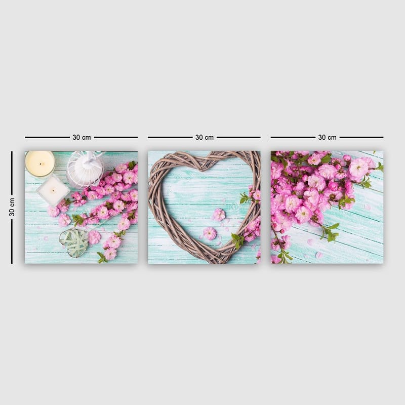 Dekorativ Canvastavla 3-Delar 30x30 cm - Flerfärgad - Inredning & dekor - Tavlor & konst - Canvastavla