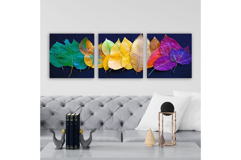 DEKORATIV CANVASTAVLA 3-Delar 30x30 cm Flerfärgad - Inredning & dekor - Tavlor & konst - Canvastavla