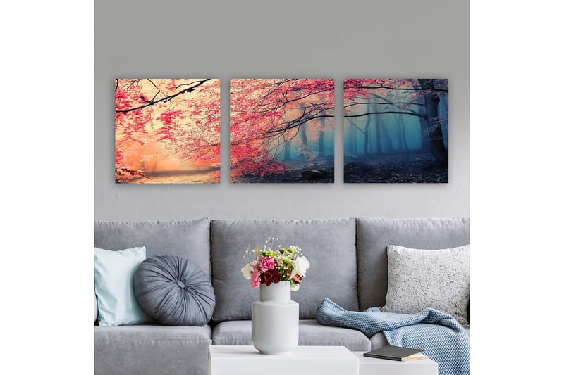 DEKORATIV CANVASTAVLA 3-Delar 30x30 cm Flerfärgad - Inredning & dekor - Tavlor & konst - Canvastavla