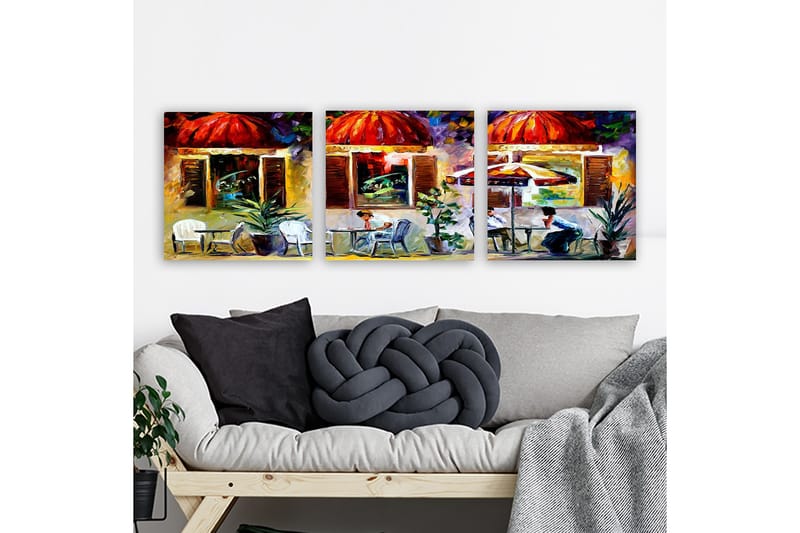 DEKORATIV CANVASTAVLA 3-Delar 30x30 cm Flerfärgad - Inredning & dekor - Tavlor & konst - Canvastavla