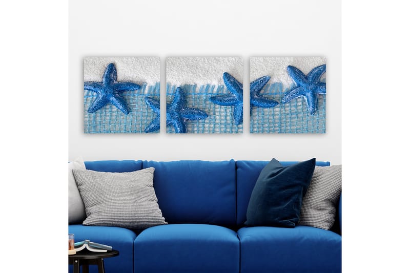 DEKORATIV CANVASTAVLA 3-Delar 30x30 cm Flerfärgad - Inredning & dekor - Tavlor & konst - Canvastavla