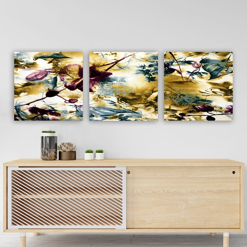 DEKORATIV CANVASTAVLA 3-Delar 30x30 cm Flerfärgad - Inredning & dekor - Tavlor & konst - Canvastavla