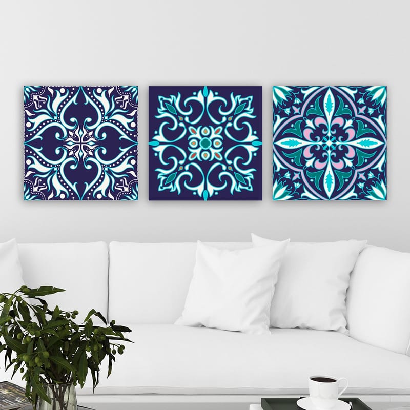 DEKORATIV CANVASTAVLA 3-Delar 30x30 cm Flerfärgad - Inredning & dekor - Tavlor & konst - Canvastavla
