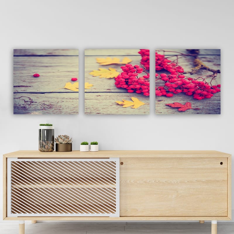 DEKORATIV CANVASTAVLA 3-Delar 30x30 cm Flerfärgad - Inredning & dekor - Tavlor & konst - Canvastavla