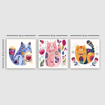 Dekorativ Canvastavla 3-Delar 30x30 cm - Flerfärgad - Inredning & dekor - Tavlor & konst - Canvastavla
