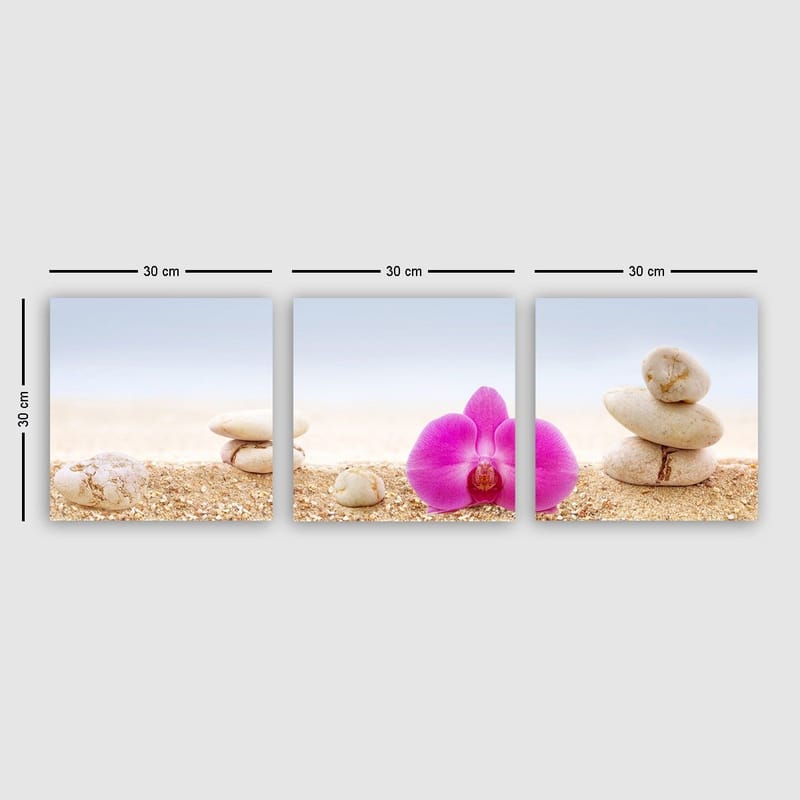 Dekorativ Canvastavla 3-Delar 30x30 cm - Flerfärgad - Inredning & dekor - Tavlor & konst - Canvastavla