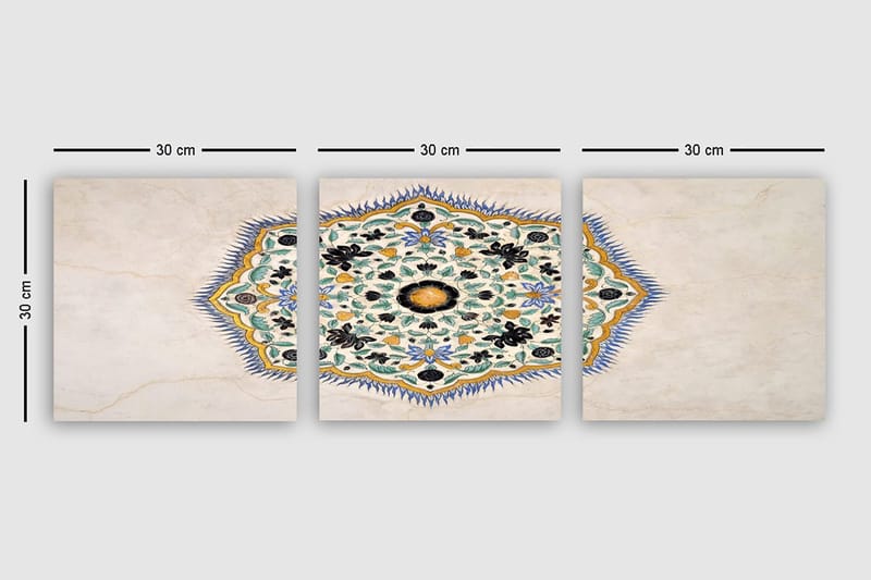 Dekorativ Canvastavla 3-Delar 30x30 cm - Flerfärgad - Inredning & dekor - Tavlor & konst - Canvastavla