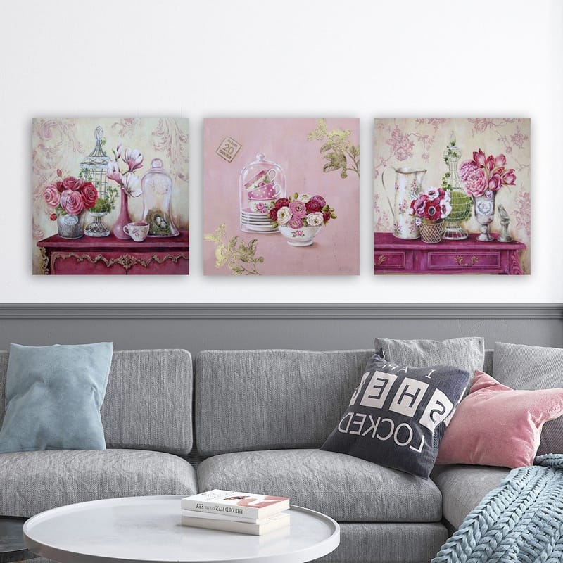 Dekorativ Canvastavla 3-Delar 30x30 cm - Flerfärgad - Inredning & dekor - Tavlor & konst - Canvastavla