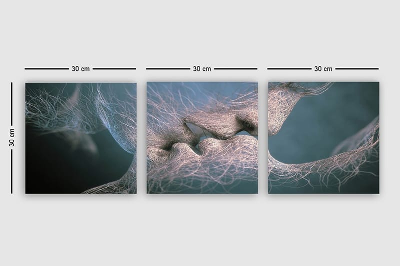 Dekorativ Canvastavla 3-Delar 30x30 cm - Flerfärgad - Inredning & dekor - Tavlor & konst - Canvastavla
