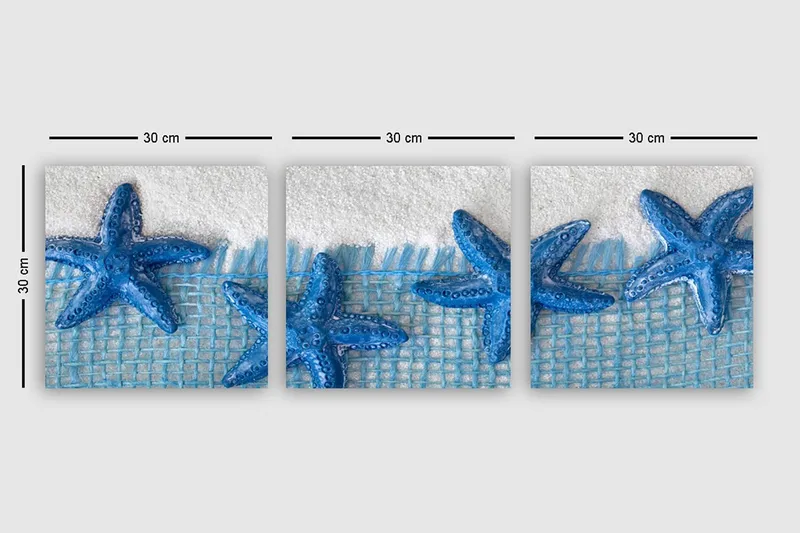 Dekorativ Canvastavla 3-Delar 30x30 cm - Flerfärgad - Inredning & dekor - Tavlor & konst - Canvastavla