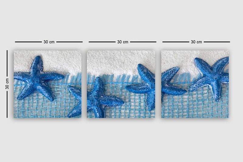 Dekorativ Canvastavla 3-Delar 30x30 cm - Flerfärgad - Inredning & dekor - Tavlor & konst - Canvastavla