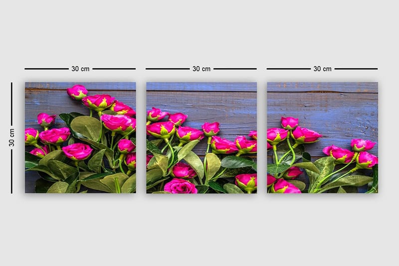 Dekorativ Canvastavla 3-Delar 30x30 cm - Flerfärgad - Inredning & dekor - Tavlor & konst - Canvastavla