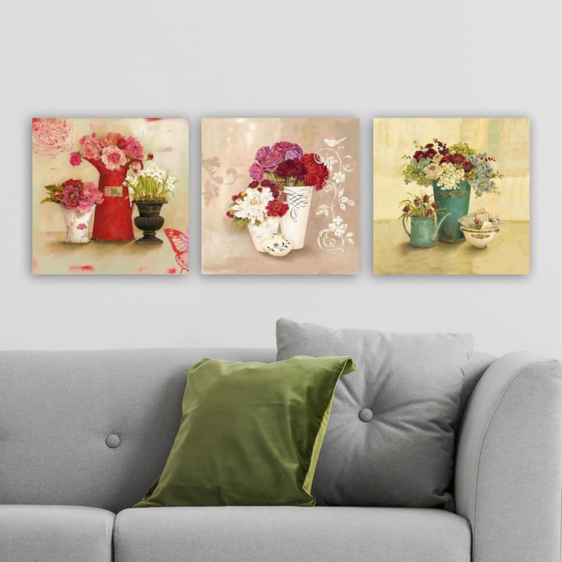 Dekorativ Canvastavla 3-Delar 30x30 cm - Flerfärgad - Inredning & dekor - Tavlor & konst - Canvastavla