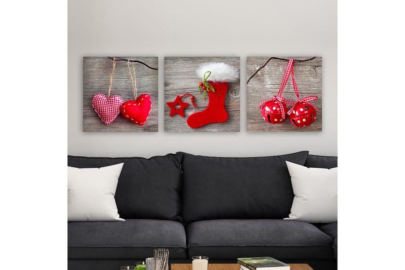 Dekorativ Canvastavla 3-Delar 30x30 cm - Flerfärgad - Inredning & dekor - Tavlor & konst - Canvastavla