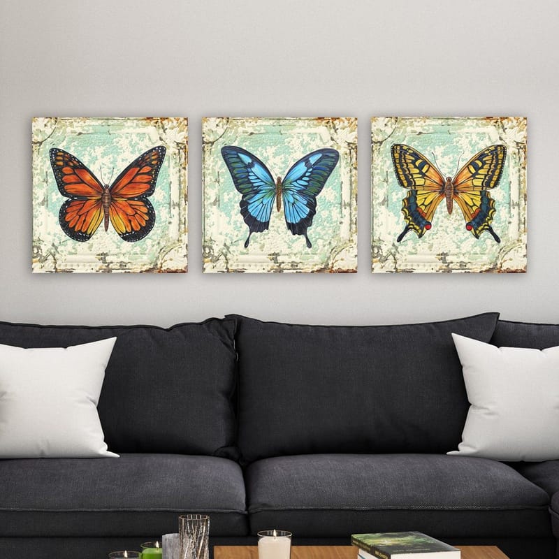 Dekorativ Canvastavla 3-Delar 30x30 cm - Flerfärgad - Inredning & dekor - Tavlor & konst - Canvastavla