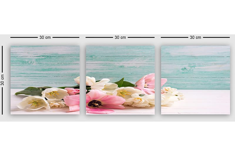 Dekorativ Canvastavla 3-Delar 30x30 cm - Flerfärgad - Inredning & dekor - Tavlor & konst - Canvastavla