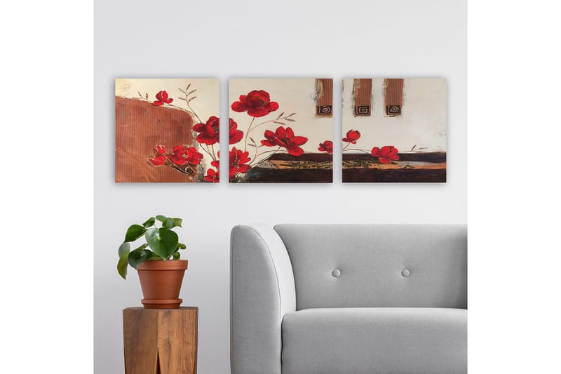 Dekorativ Canvastavla 3-Delar 30x30 cm - Flerfärgad - Inredning & dekor - Tavlor & konst - Canvastavla