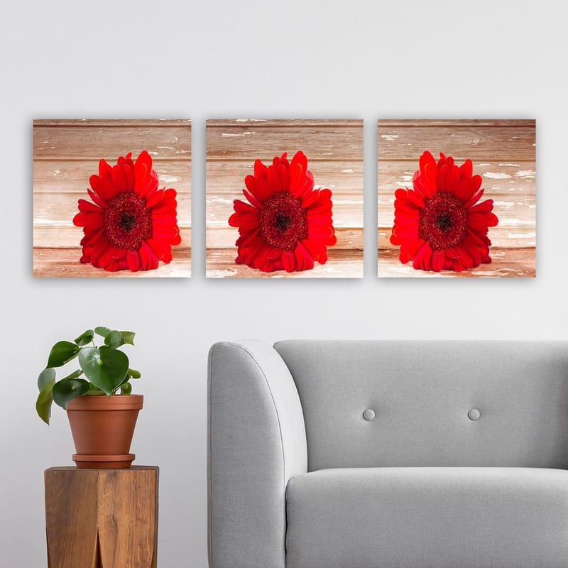 Dekorativ Canvastavla 3-Delar 30x30 cm - Flerfärgad - Inredning & dekor - Tavlor & konst - Canvastavla