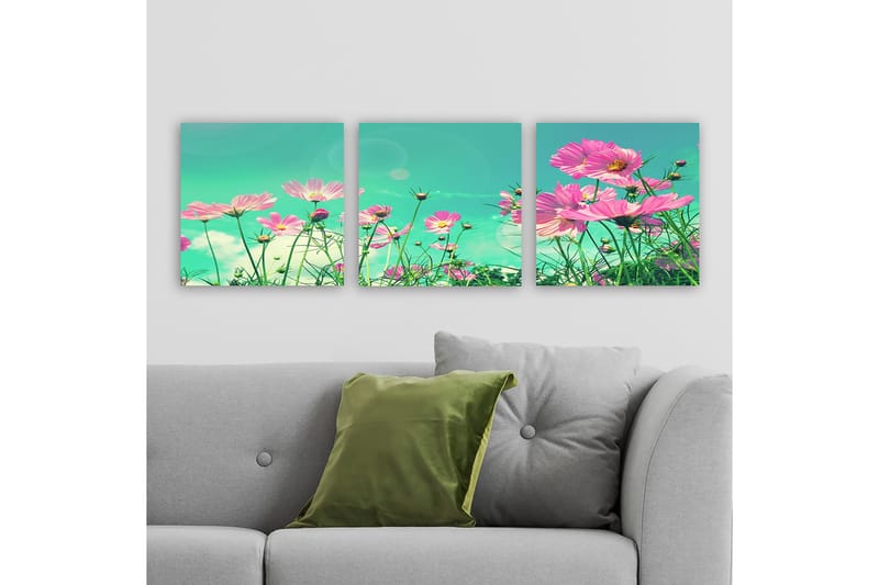 Dekorativ Canvastavla 3-Delar 30x30 cm, Flerfärgad