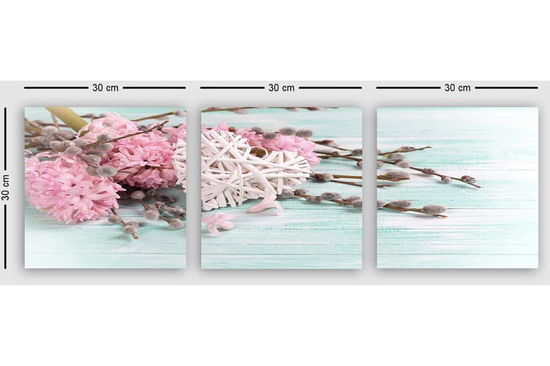 Dekorativ Canvastavla 3-Delar 30x30 cm - Flerfärgad - Inredning & dekor - Tavlor & konst - Canvastavla