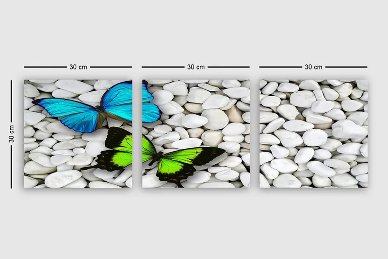 Dekorativ Canvastavla 3-Delar 30x30 cm - Flerfärgad - Inredning & dekor - Tavlor & konst - Canvastavla