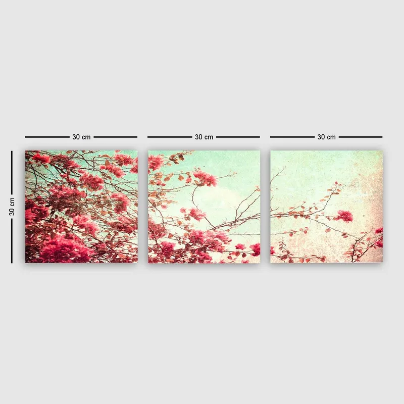 Dekorativ Canvastavla 3-Delar 30x30 cm - Flerfärgad - Inredning & dekor - Tavlor & konst - Canvastavla