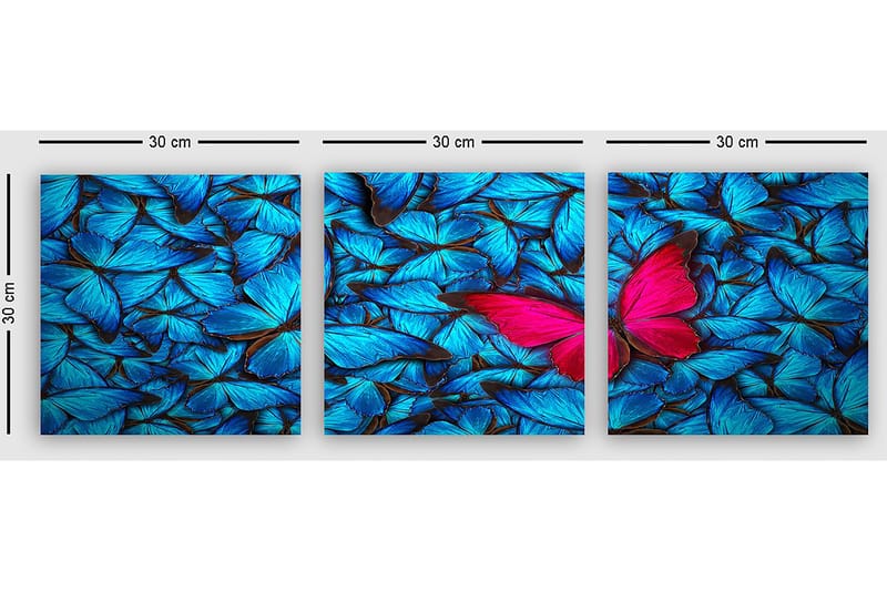 Dekorativ Canvastavla 3-Delar 30x30 cm - Flerfärgad - Inredning & dekor - Tavlor & konst - Canvastavla