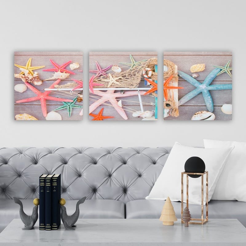 Dekorativ Canvastavla 3-Delar 30x30 cm - Flerfärgad - Inredning & dekor - Tavlor & konst - Canvastavla