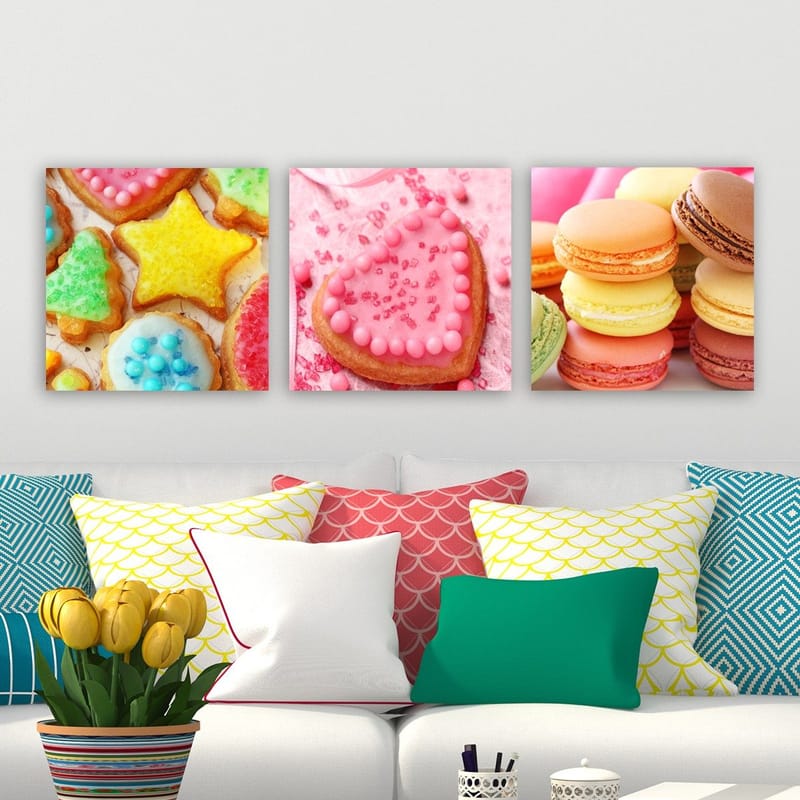 Dekorativ Canvastavla 3-Delar 30x30 cm - Flerfärgad - Inredning & dekor - Tavlor & konst - Canvastavla