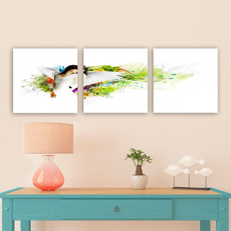 Dekorativ Canvastavla 3-Delar 30x30 cm - Flerfärgad - Inredning & dekor - Tavlor & konst - Canvastavla