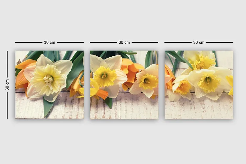 Dekorativ Canvastavla 3-Delar 30x30 cm - Flerfärgad - Inredning & dekor - Tavlor & konst - Canvastavla