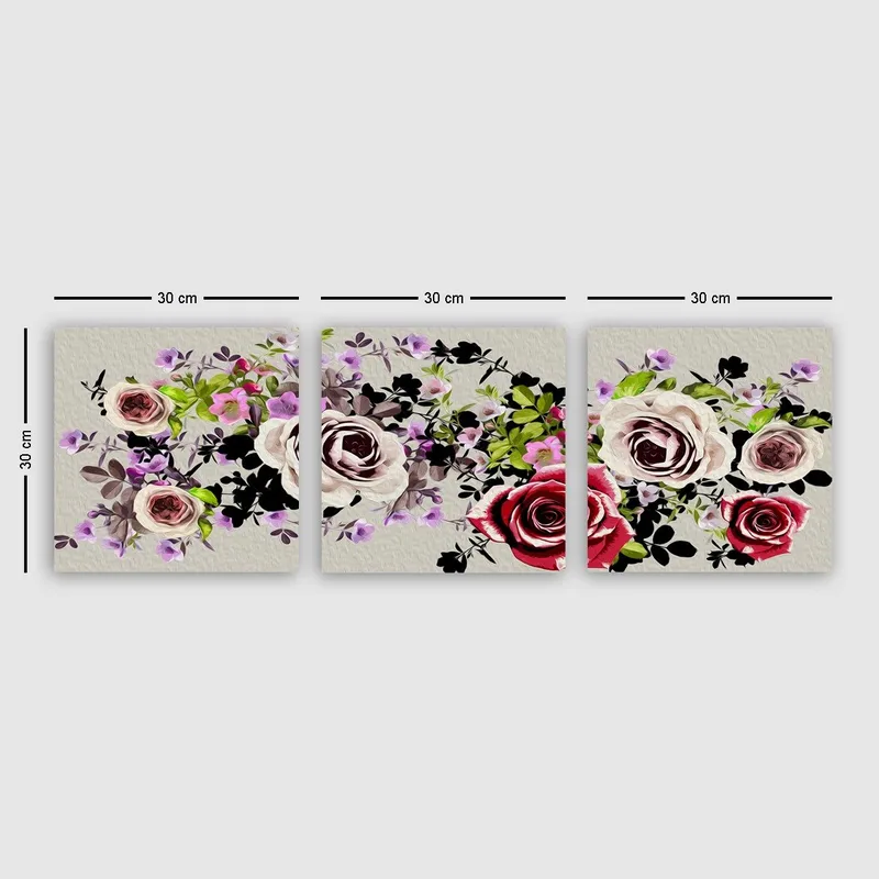 Dekorativ Canvastavla 3-Delar 30x30 cm - Flerfärgad - Inredning & dekor - Tavlor & konst - Canvastavla