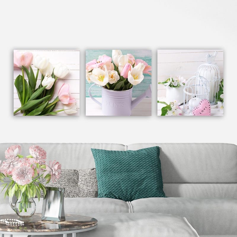 Dekorativ Canvastavla 3-Delar 30x30 cm - Flerfärgad - Inredning & dekor - Tavlor & konst - Canvastavla