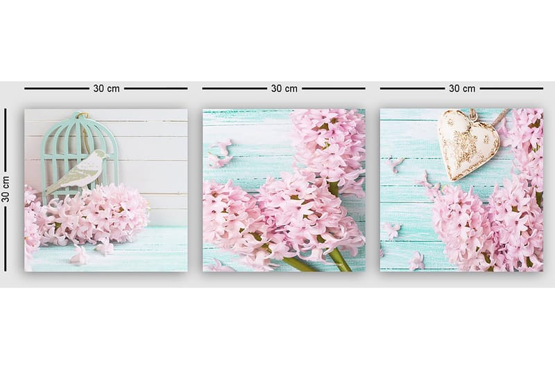 Dekorativ Canvastavla 3-Delar 30x30 cm - Flerfärgad - Inredning & dekor - Tavlor & konst - Canvastavla