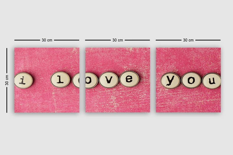 Dekorativ Canvastavla 3-Delar 30x30 cm - Flerfärgad - Inredning & dekor - Tavlor & konst - Canvastavla