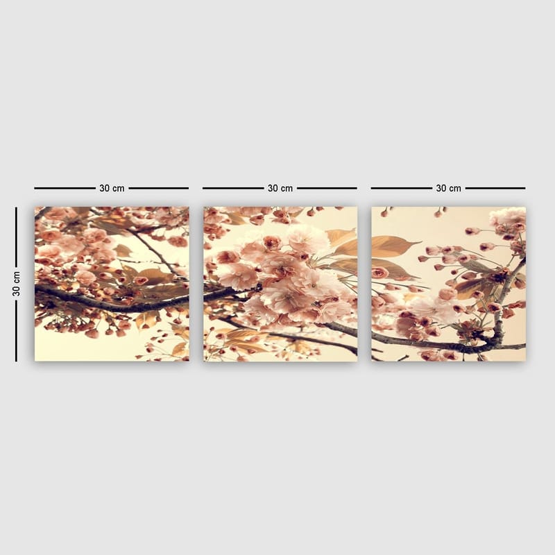 Dekorativ Canvastavla 3-Delar 30x30 cm - Flerfärgad - Inredning & dekor - Tavlor & konst - Canvastavla