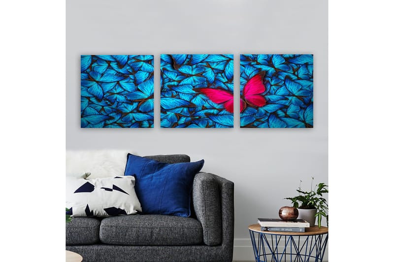 Dekorativ Canvastavla 3-Delar 30x30 cm - Flerfärgad - Inredning & dekor - Tavlor & konst - Canvastavla