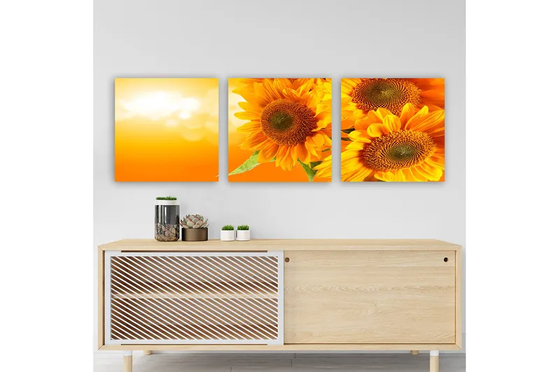 Dekorativ Canvastavla 3-Delar 30x30 cm - Flerfärgad - Inredning & dekor - Tavlor & konst - Canvastavla