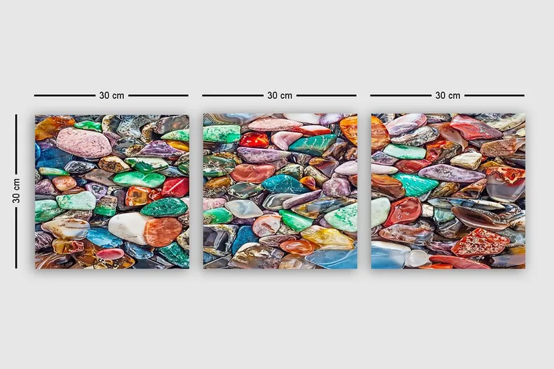 Dekorativ Canvastavla 3-Delar 30x30 cm - Flerfärgad - Inredning & dekor - Tavlor & konst - Canvastavla