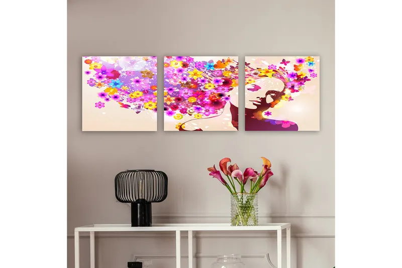 Dekorativ Canvastavla 3-Delar 30x30 cm - Flerfärgad - Inredning & dekor - Tavlor & konst - Canvastavla