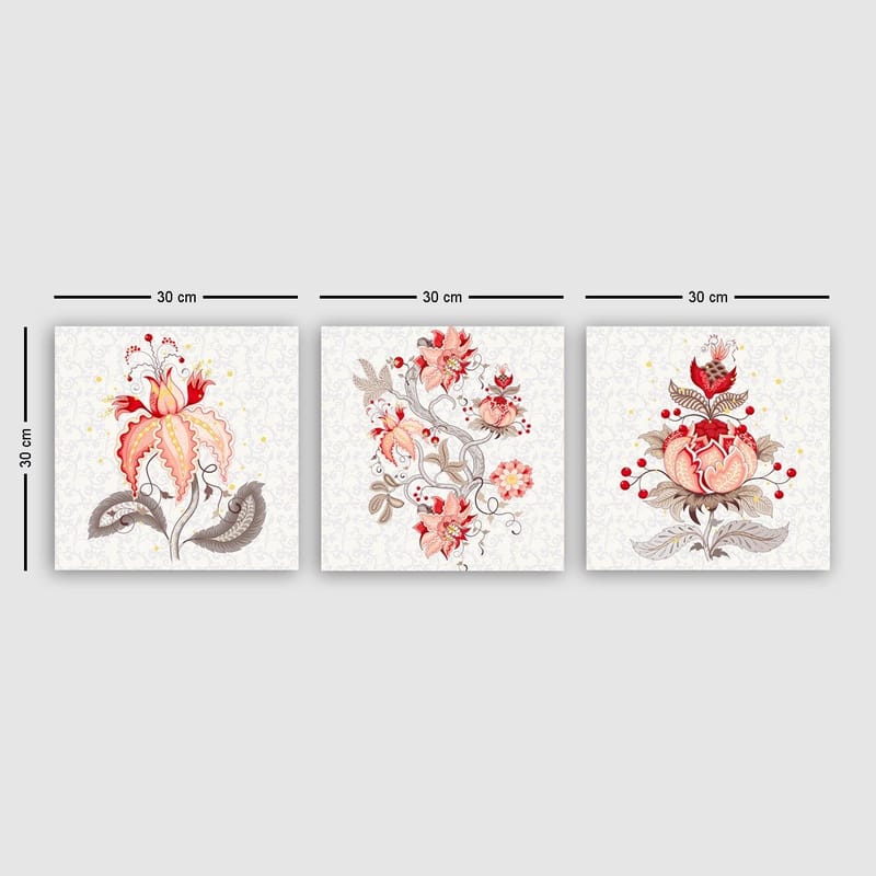 Dekorativ Canvastavla 3-Delar 30x30 cm - Flerfärgad - Inredning & dekor - Tavlor & konst - Canvastavla