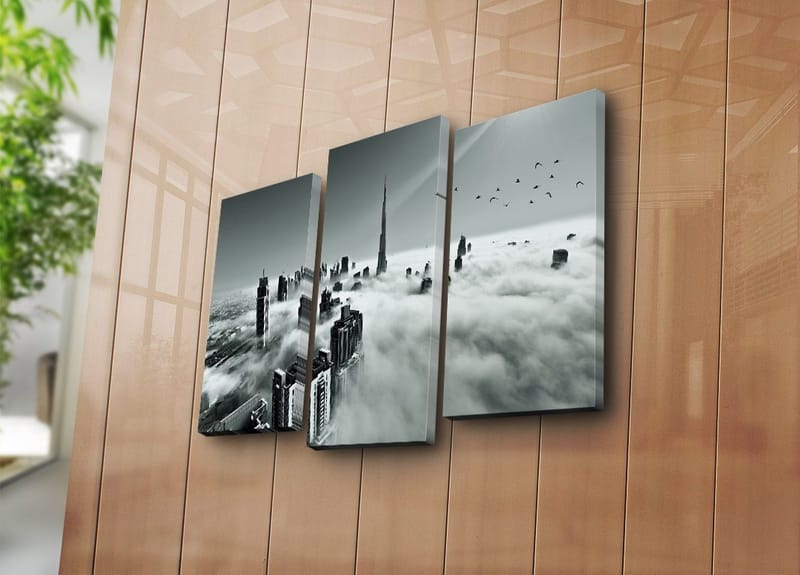 Dekorativ Canvastavla 3-Delar 45x20 cm - Flerfärgad - Inredning & dekor - Tavlor & konst - Canvastavla