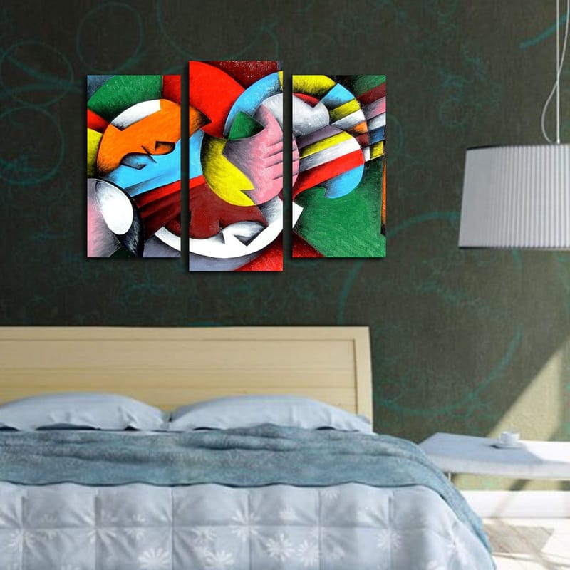 Dekorativ Canvastavla 3-Delar 45x20 cm - Flerfärgad - Inredning & dekor - Tavlor & konst - Canvastavla