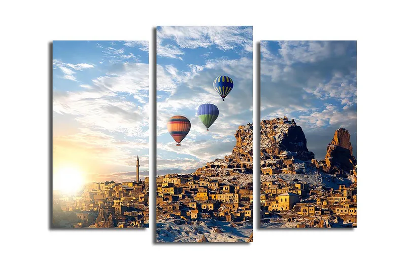 Dekorativ Canvastavla 3-Delar 45x20 cm - Flerfärgad - Inredning & dekor - Tavlor & konst - Canvastavla