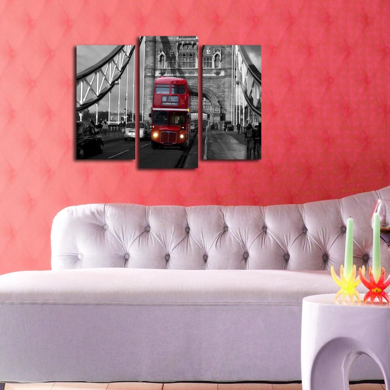 Dekorativ Canvastavla 3-Delar 45x20 cm - Flerfärgad - Inredning & dekor - Tavlor & konst - Canvastavla