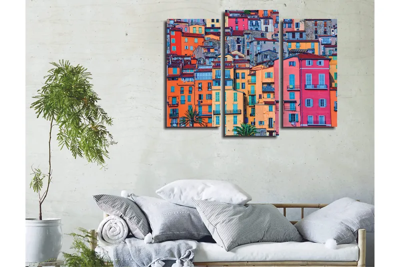 Dekorativ Canvastavla 3-Delar 45x20 cm - Flerfärgad - Inredning & dekor - Tavlor & konst - Canvastavla