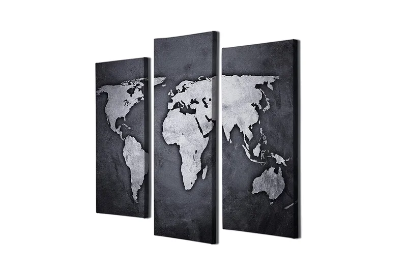 Dekorativ Canvastavla 3-Delar 45x20 cm - Flerfärgad - Inredning & dekor - Tavlor & konst - Canvastavla