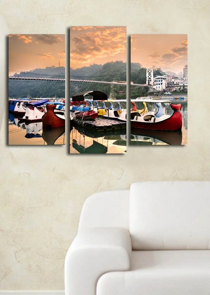 Dekorativ Canvastavla 3-Delar 45x20 cm - Flerfärgad - Inredning & dekor - Tavlor & konst - Canvastavla