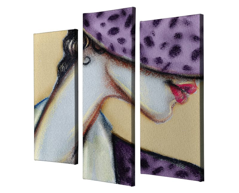 DEKORATIV CANVASTAVLA 3-Delar 45x20 cm Flerfärgad - Inredning & dekor - Tavlor & konst - Canvastavla